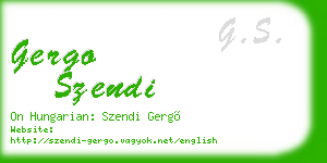 gergo szendi business card
